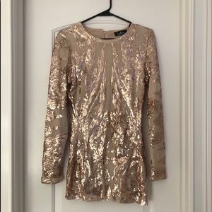 Lulus Rosegold bodycon dress